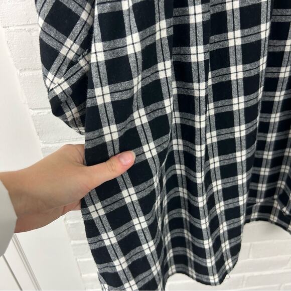 Day & Moon Red Dress Boutique Pinky Promise Black Plaid Dress Size L - Picture 9 of 11